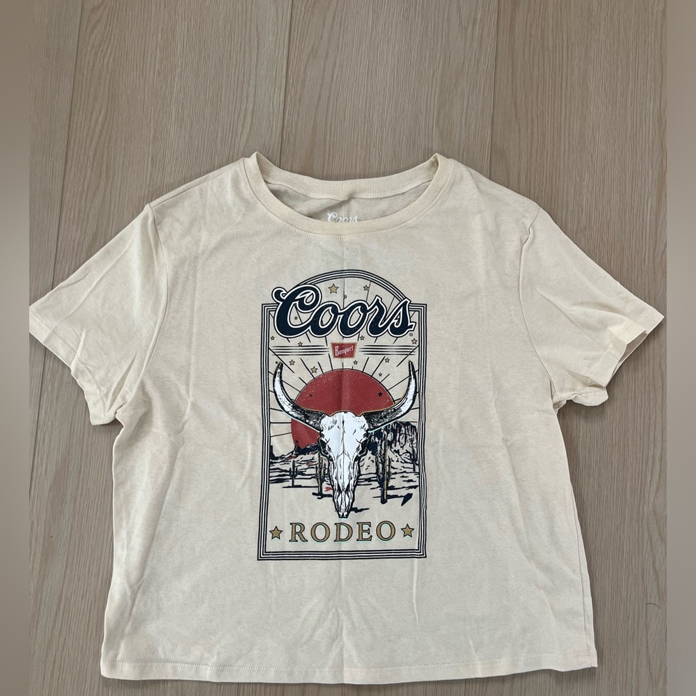 Tan Coors Rodeo Shirt NWOT
